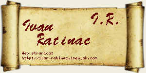 Ivan Ratinac vizit kartica